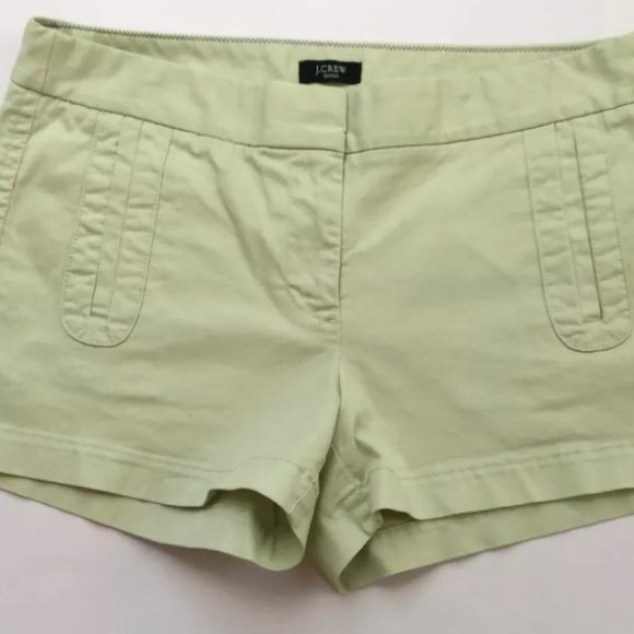 J.CREW Chino Broken-In Lime Black Label Shorts SZ 4 - Picture 3 of 7